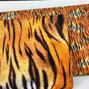 Tiger Skin 2 Print Sizes:  Small or Large, 100% Quilting Cotton Fabric ~ Animal Kingdom Digitally Printed for Robert Kaufman Fabrics