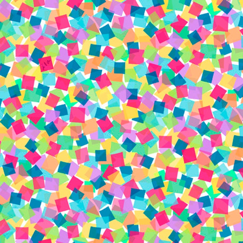 Confetti White Fabric Pop Culture Collection From Ink & Etsy