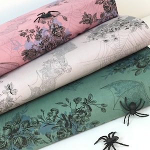 Angela's Attic Mauve/Green/Gray Tint Fabrics ~ Haunted House Collection from  Alexander Henry, 100% Quilting Cotton Fabric