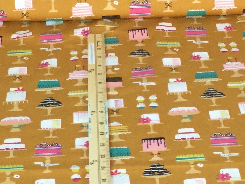 Michael Miller Collection Cotton Quilt SALE ~ By the Yard ~ Bake Shop Sweet Cakes Cinnamon Color ~ Bake Shop by Patty Solinger