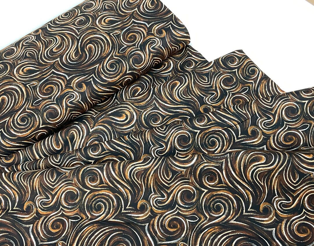 Perk Cloth Coffee Swirls Coffee Fabric ~ Perk Me up Collection for Timeless ...