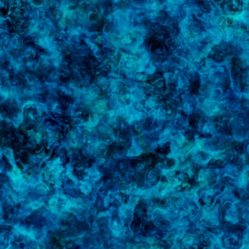 May include: Abstract pattern with swirling shades of blue and teal. The design has a watercolor effect, with dark areas creating depth and contrast. The overall look is reminiscent of smoke or liquid.