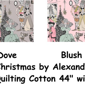 A Ghastlie Christmas Bone /Dove /Blush / Sage Fabric A Ghastlie Getaway Collection by Alexander Henry Fabrics,100% Quilting Cotton image 2