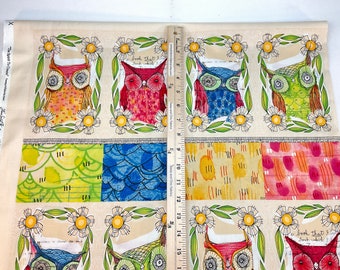 23” Owl Patchwork Panel ~ Well Owl Be Collection by Cori Dantini for Free Spirit Fabrics, 100% Quilting Cotton