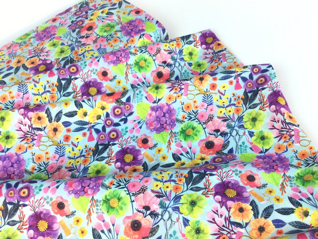 Sewing Floral Multi Fabric Sew Mischievous Collection by Miriam Bos for