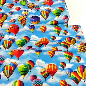 Hot Air Balloons Fiesta Sky 100% Cotton Fabric ~ from Everyday Favorites Collection from Robert Kaufman Fabrics