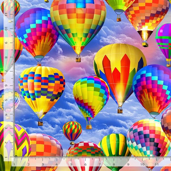 Hot Air Balloon Fabric Fabric Etsy