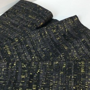 Uncorked Black Color, 100% Quilting Cotton Fabric with Metallic Gold ~ Uncorked Collection from Windham Fabrics