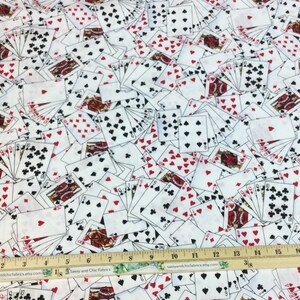 Fun Playing Cards White Fabric Show Me the Money Collection for Timeless Treasures Collection, 100% Quilting Cotton image 4