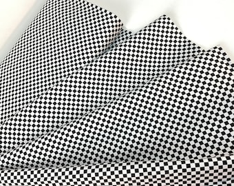 Black and White Check 100% Quilting Cotton Fabric ~ from Loralie Designs Studio