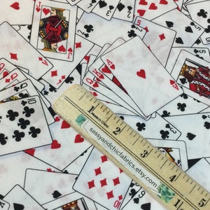 Fun Playing Cards White Fabric Show Me the Money Collection for Timeless Treasures Collection, 100% Quilting Cotton image 8