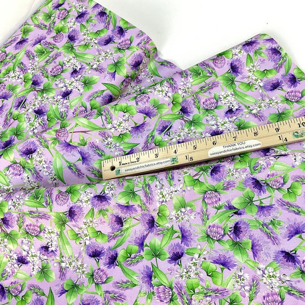 Honey Flower Lavender 100% Quilting Cotton Fabric ~ Honey Flower Collection from Robert Kaufman Fabrics