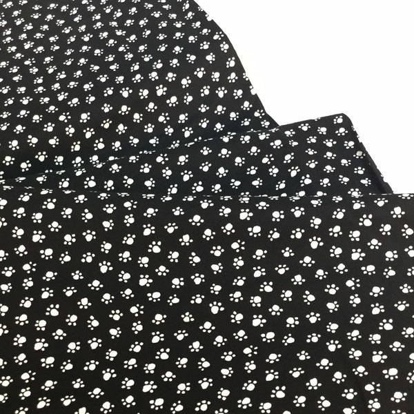 Paw Prints Black Color ~ From Michael Miller Fabrics, 100% Quilting Cotton