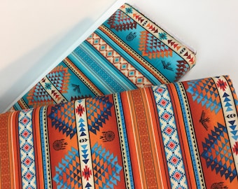 Tucson Stone 2 Colors:  Turquoise or Terracotta Fabric ~ Tucson Collection designed by Elizabeth's Studio, 100% Quilting Cotton Fabric