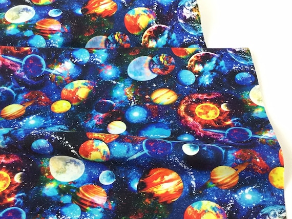 9 Dollars/Yard SALE ~  Quirky Outerspace Multi Fabric ~ Math and Science Collection for Timeless Treasures Fabrics, 100% Cotton Quilt Fabric