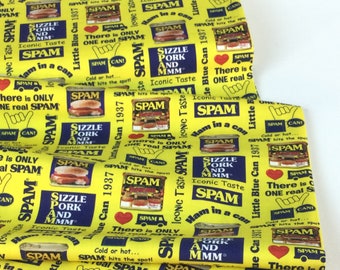 Spam Yellow Quilting Cotton Fabric ~ from Spam Collection for Michael Miller Fabrics