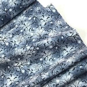 Tossed Bats Ink Fabric ~ Spooky Night Collection by Grace Popp for StudioE Fabrics, 100% Quilting Cotton