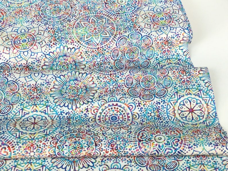 Mandalas Magenta or Stone Fabrics Zanzibar Collection from Dan Morris for QT Fabrics, 100% Quilting Cotton Fabric image 1