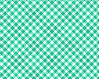 By the Yard ~ Safari Gingham 3 Colors: Black/ Teal/ Lime Cotton Fabrics ~ Out of Africa Collection from Michael Miller Fabrics