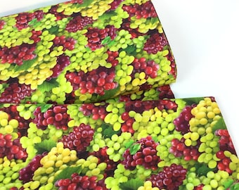 Food Festival Grapes Multi Color Fabric ~  Food Festival Collection designed by Elizabeth's Studio, 100% Cotton Quilt Fabric