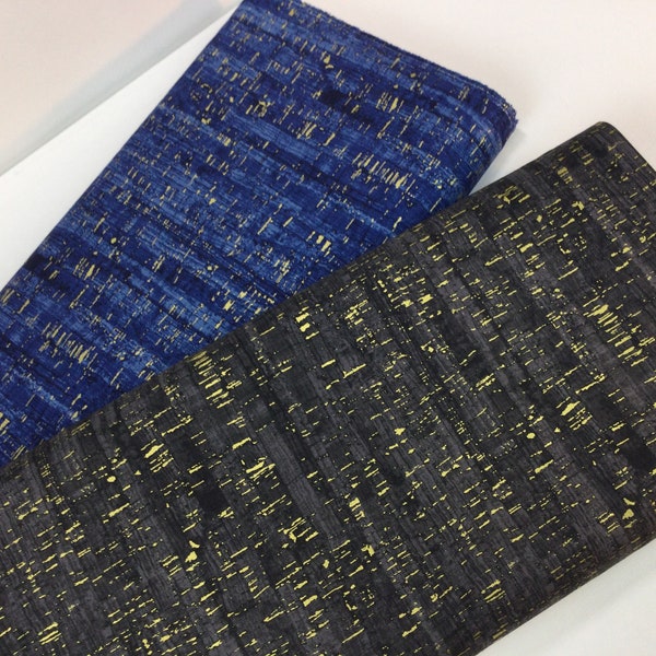 Uncorked Black or Denim Colors, 100% Quilting Cotton Fabric with Metallic Gold ~ Uncorked Collection from Windham Fabrics