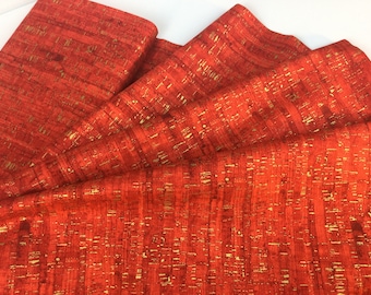 Uncorked Candy Apple Color, 100% Cotton Fabric with Metallic Gold ~ from Windham Fabrics