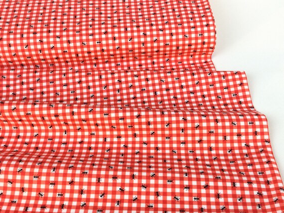 Hungry Ants Red Fabric ~ Farm to Table Collection by Ann Kelle for Robert Kaufman 100% Quilting Cotton Hungry Ants Red Fabric ~ Farm to Table Collection by Ann Kelle for Robert Kaufman 100% Quilting Cotton