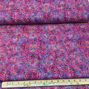 Mandalas Magenta or Stone Fabrics Zanzibar Collection from Dan Morris for QT Fabrics, 100% Quilting Cotton Fabric image 6