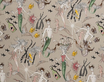 GHANTIS Ghastlie Stone Color 100% Cotton Fabric ~ Ghastlie Lake Collection from Alexander Henry