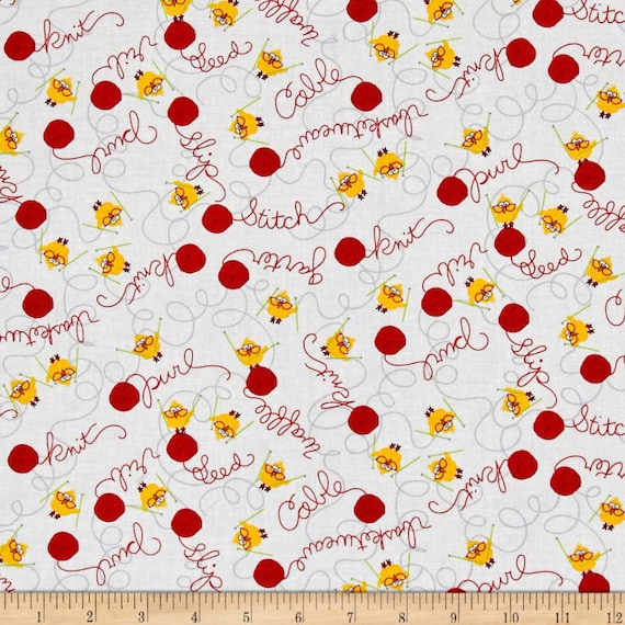 Fabric Chickens White with Chicks on Orange Cotton by the 1//4 yard