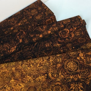 By the Yard ~ Sweet Georgia Brown Ombre Fabric ~ Bohemian Rhapsody Collection by Dan Morris for Quilting Treasures, 100% Cotton