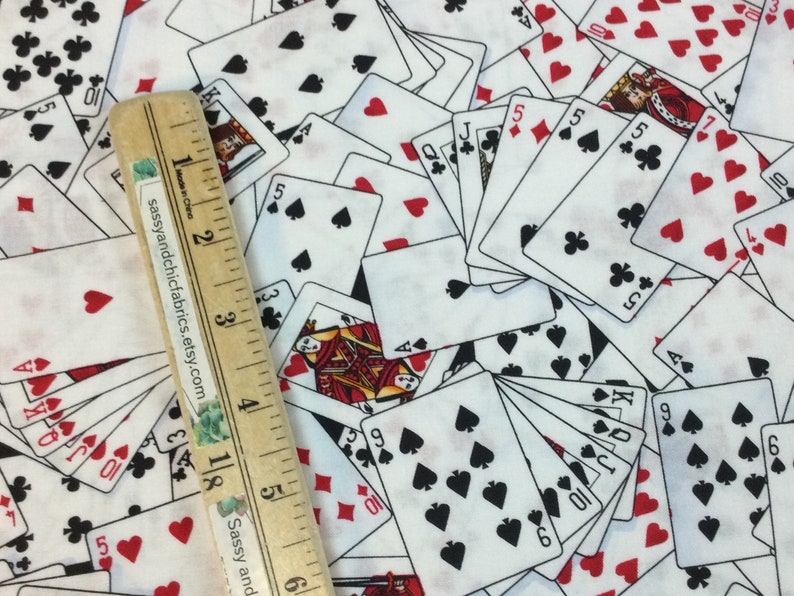 Fun Playing Cards White Fabric Show Me the Money Collection for Timeless Treasures Collection, 100% Quilting Cotton image 10