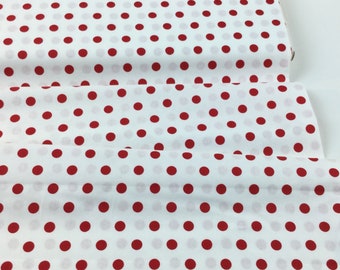 THAT'S IT DOT Peppermint Dots on White Fabric ~ Michael Miller Fabrics, 100% Cotton Quilting Fabric