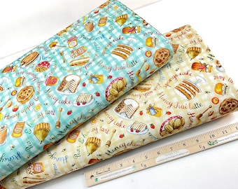 Honey Recipe 2 Colors: Mint or Honey , 100% Cotton Fabric ~ Meant to Bee Collection by Louise Nisbet for Michael Miller Fabrics