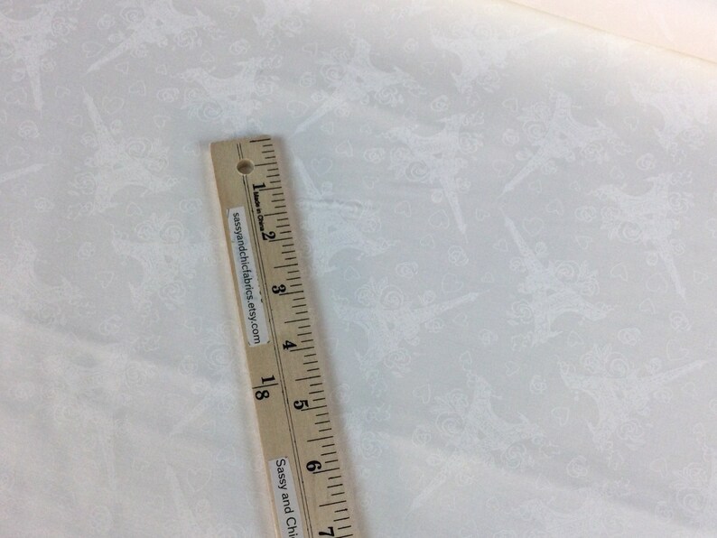 Eiffel Tower White Fabric Love is in the Air Collection by Etsy