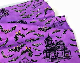 Haunted House on the Hill Purple Fabric ~ Haunted House Collection for Alexander Henry Fabrics ~ 100% Quilting Cotton Fabric