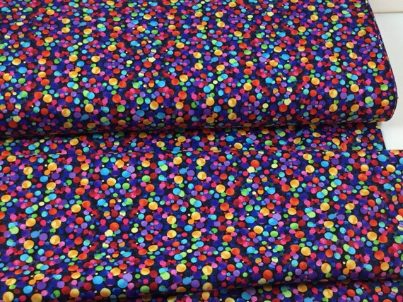 Floating Rainbow Dots 100/% cotton fabric sold by the yard