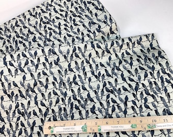 The Raven, Black Crows on a Cream Background, 100% Quilting Cotton Fabric ~ Boo-tiful Collection from Michael Miller Halloween Fabric