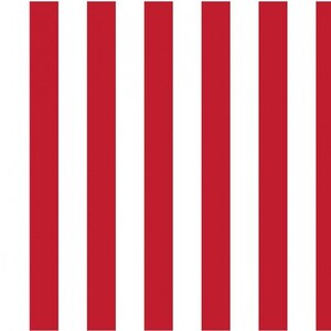 May include: Vertical stripes pattern in red and white. The alternating stripes are of equal width, creating a bold and graphic design. The red stripes are a vibrant, solid color, while the white stripes provide contrast.