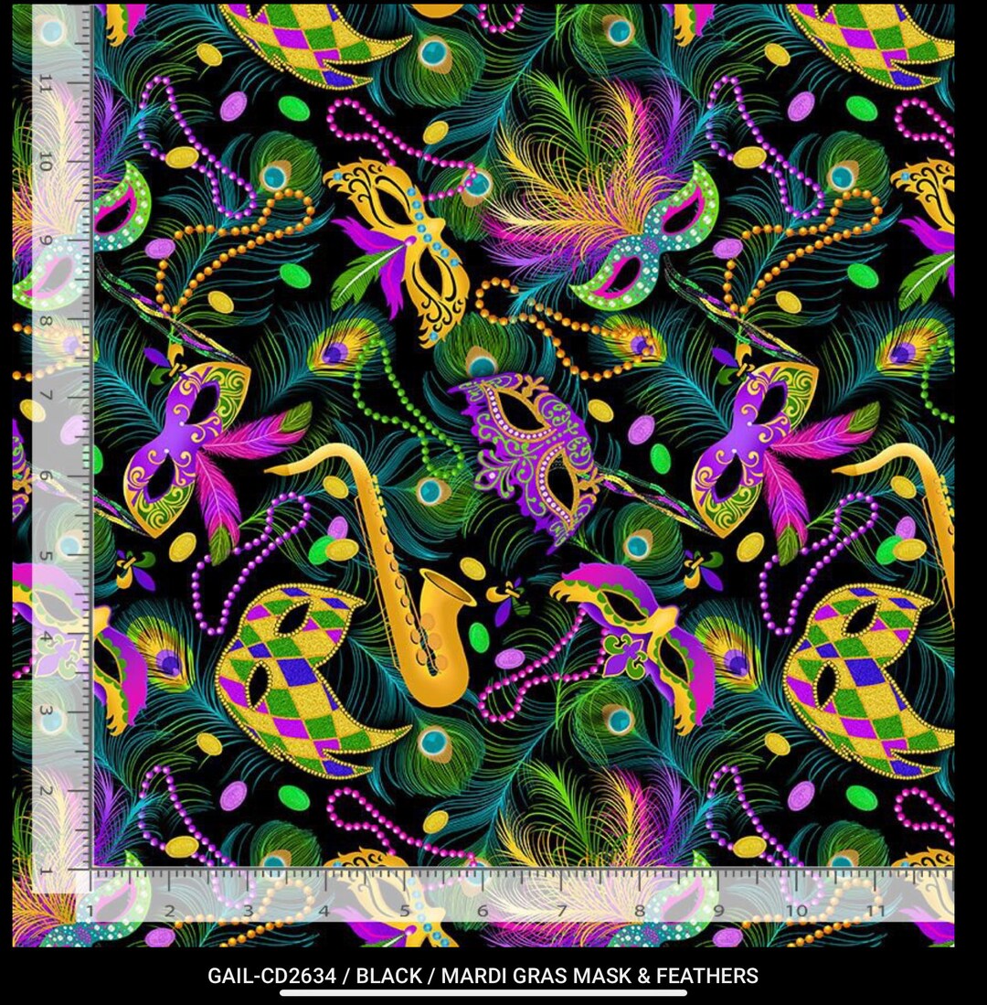 mardi gras style fabric