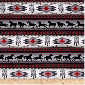 Wild Horses Gray Color ~ Tucson Collection designed by Elizabeth's Studio, 100% Cotton Quilt Fabric