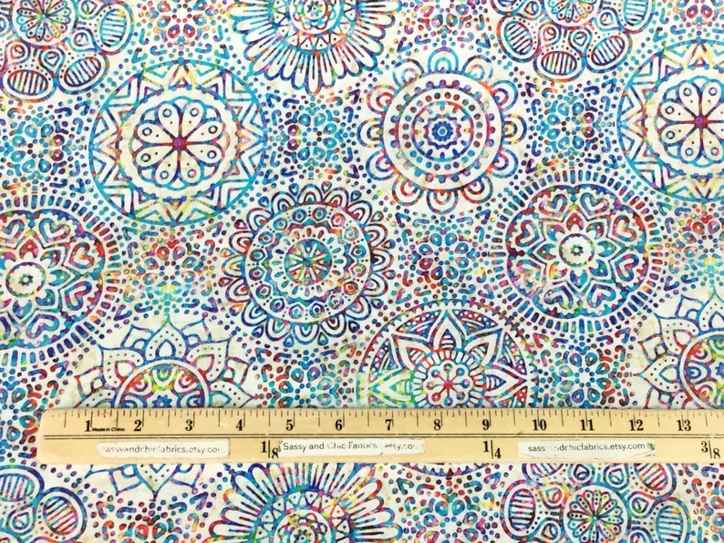 Mandalas Magenta or Stone Fabrics Zanzibar Collection from Dan Morris for QT Fabrics, 100% Quilting Cotton Fabric image 3