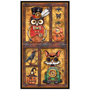 Steampunk Halloween Panel Fabric ~ Steampunk Halloween Collection from QT Fabrics, 100% Quilting Cotton