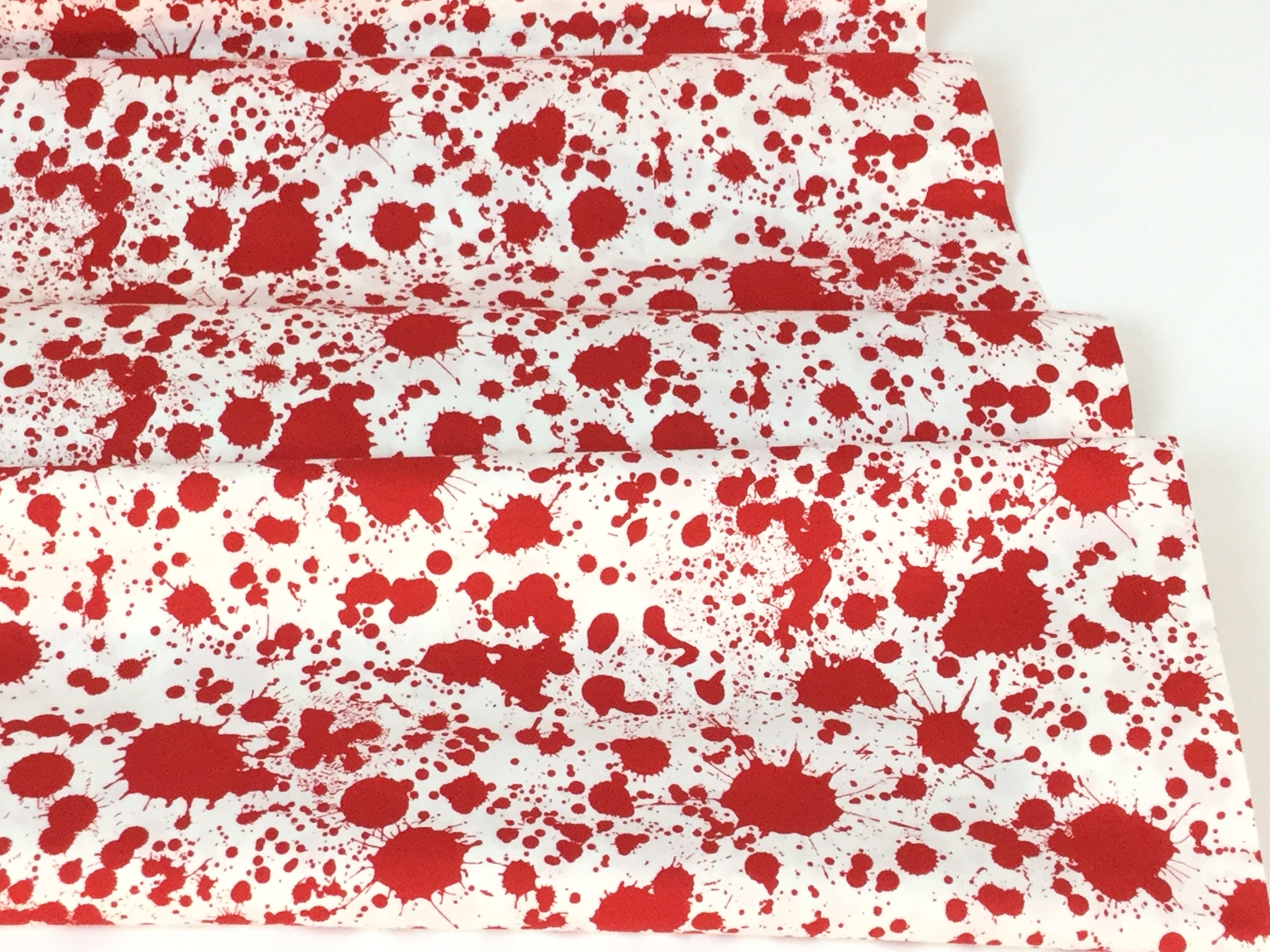 Classic Horror Films Blood Splatter Red on White Background, 100