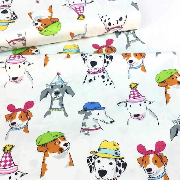 Dog Show White Color ~ Dog Show Collection from Michael Miller Fabrics, 100% Quilting Cotton