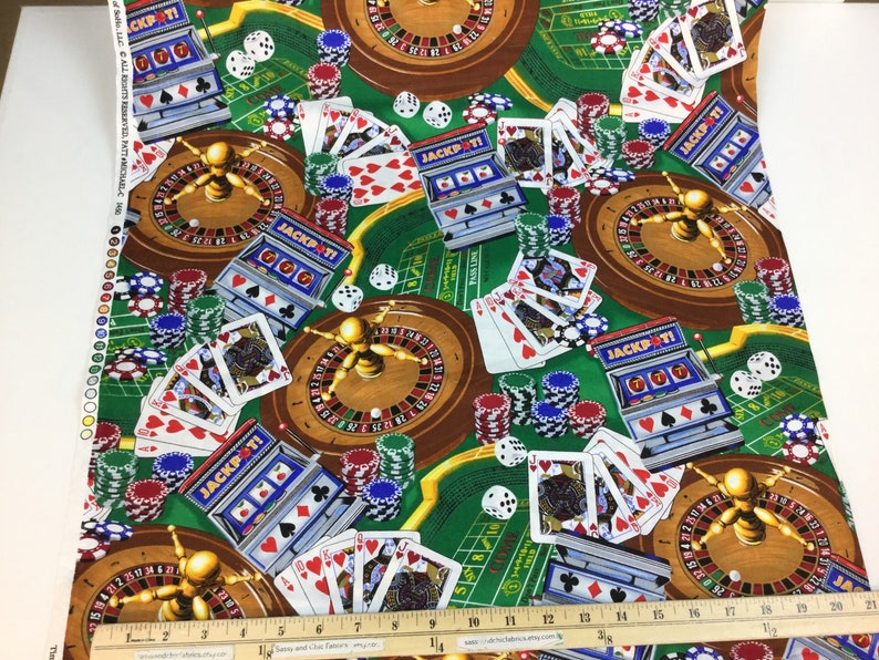 Casino Green Fabric Timeless Treasures Fabrics 100 Etsy