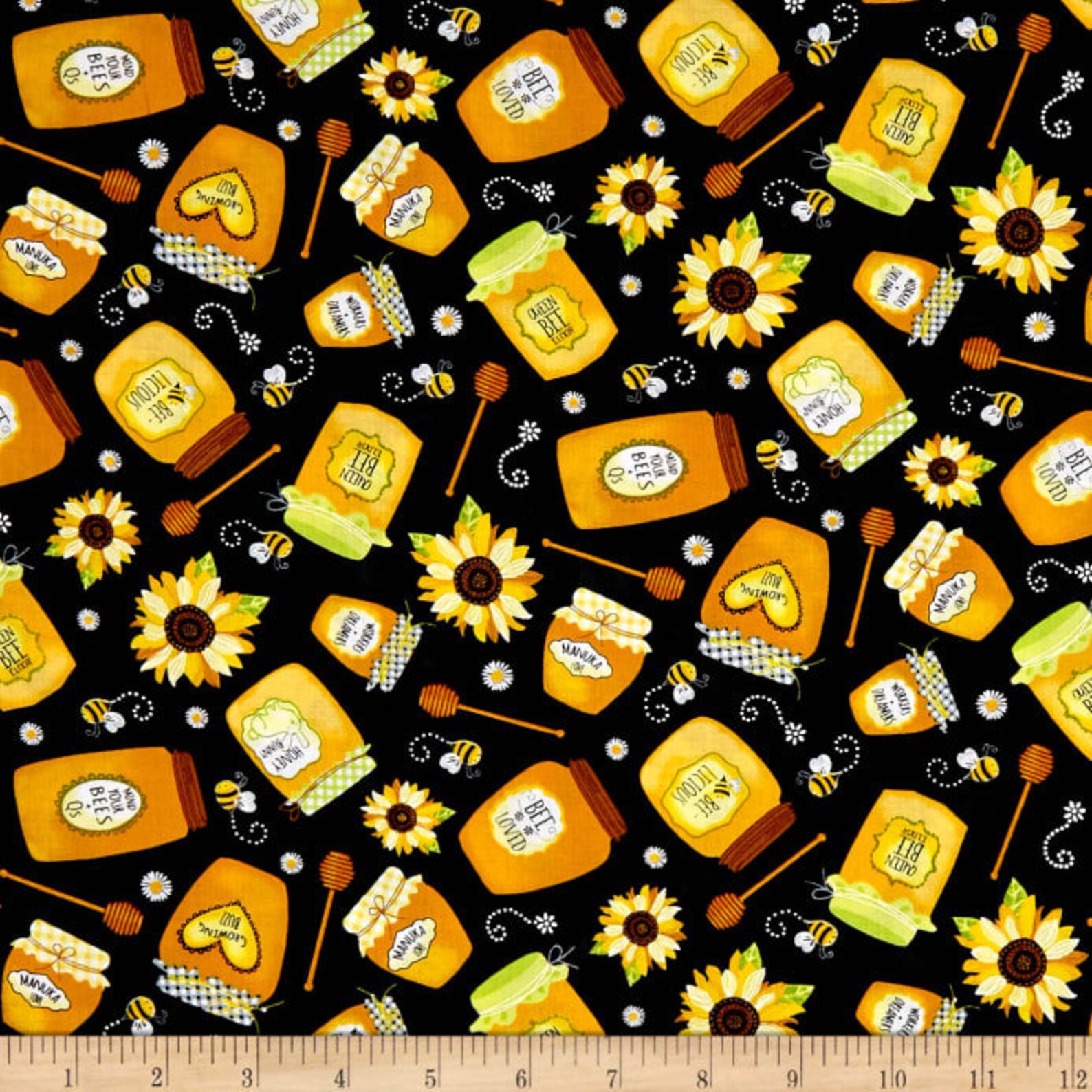 Beeloved Jars of Honey Black Color Timeless Treasures Etsy