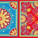 Last Panel Left ~20" Long by 44" Wide Gypsy Bandana in Red, Out of Print Fabric, Pillow and Maxfield for Michael Miller