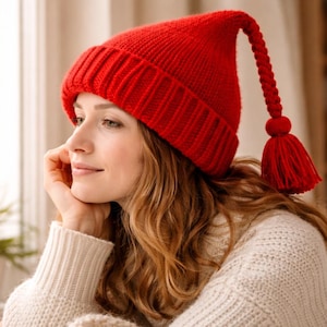 Handmade Melt the ICE Crochet Hat, Red Knit Beanie, Ice Out Statement Hat, Handmade Winter Beanie