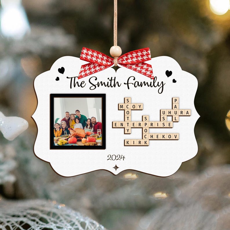 Personalized Crossword Puzzle Gift for Family, Family Crossword Puzzle